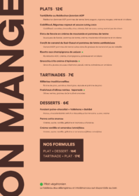 Carte des plats